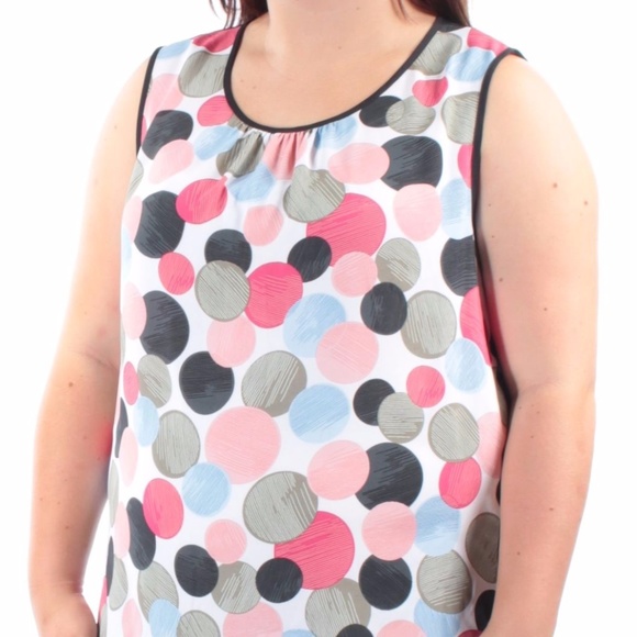 Anne Klein Tops - 🆕Polka Dot Scoop Neck Tank Top